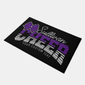 Cheerleader Team ADD NAME School Athlete Cheerlead Fußmatte (Schrägansicht)