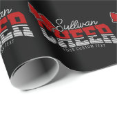 Cheerleader Team ADD NAME School Athlete Cheerlead Geschenkpapier (Rolleneckpunkt)