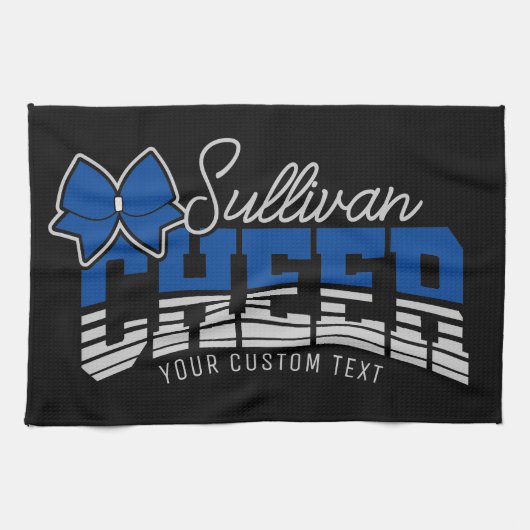 Cheerleader Team ADD NAME School Athlete Cheerlead Geschirrtuch (Horizontal)