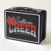 Cheerleader Team ADD NAME School Athlete Cheerlead Metall Brotdose (Rückseite)