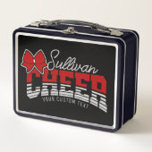 Cheerleader Team ADD NAME School Athlete Cheerlead Metall Brotdose (Vorderseite)