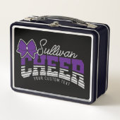 Cheerleader Team ADD NAME School Athlete Cheerlead Metall Brotdose (Vorderseite)