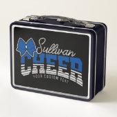 Cheerleader Team ADD NAME School Athlete Cheerlead Metall Brotdose (Rückseite)