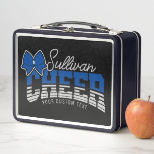 Cheerleader Team ADD NAME School Athlete Cheerlead Metall Brotdose