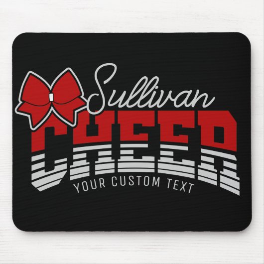 Cheerleader Team ADD NAME School Athlete Cheerlead Mousepad (Vorne)