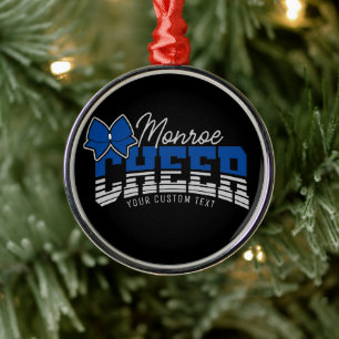 Cheerleader Team ADD NAME School Athlete Cheerlead Ornament Aus Metall