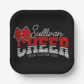 Cheerleader Team ADD NAME School Athlete Cheerlead Pappteller (Vorderseite)