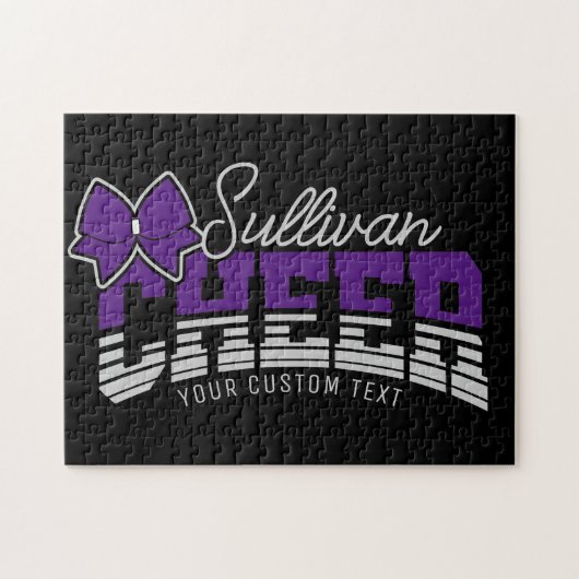 Cheerleader Team ADD NAME School Athlete Cheerlead Puzzle (Horizontal)