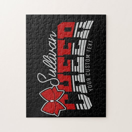 Cheerleader Team ADD NAME School Athlete Cheerlead Puzzle (Vertikal)