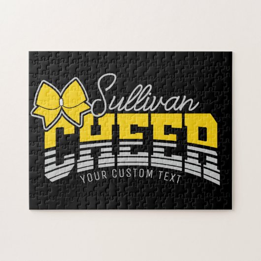 Cheerleader Team ADD NAME School Athlete Cheerlead Puzzle (Horizontal)