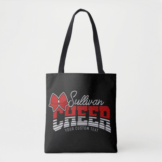 Cheerleader Team ADD NAME School Athlete Cheerlead Tasche (Vorderseite)