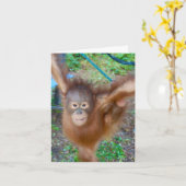 Cheerleader: Team Orangutan Karte (Gelbe Blume)