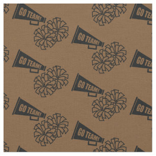 Cheerleader Team School Colors Black & Brown Stoff