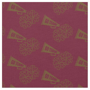 Cheerleader Team School Colors Brown & Maroon Stoff