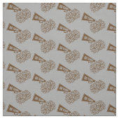 Cheerleader Team School Colors Brown & Silver Grau Stoff (Muster)