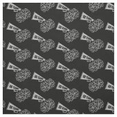 Cheerleader Team School Colors Grau Silver & Black Stoff (Muster)