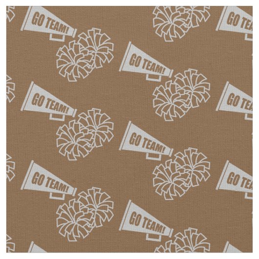 Cheerleader Team School Colors Grau Silver & Brown Stoff (Nahaufnahme)