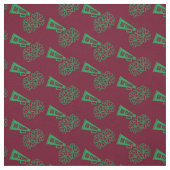 Cheerleader Team School Colors Green & Maroon Stoff (Muster)