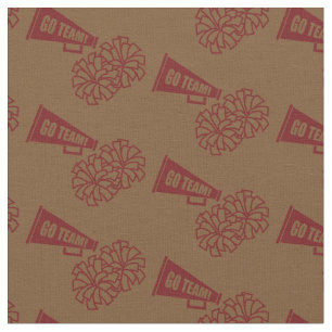 Cheerleader Team School Colors Maroon & Brown Stoff
