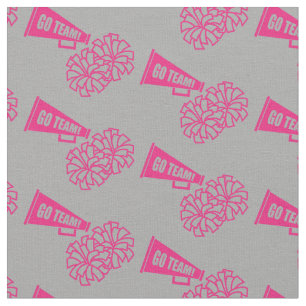 Cheerleader Team School Colors Pink & Silver grau Stoff
