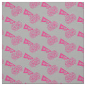 Cheerleader Team School Colors Pink & Silver grau Stoff (Muster)