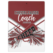 Cheerleader-Trainer - Maroon Rot, Gary & Weiß Klemmbrett (Rückseite)