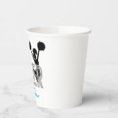 Cheerleader turquoise Silver Black Cheer Geburtsta Pappbecher (Links)
