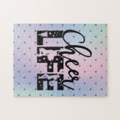 Cheerleader Typografie Niedlich Ombre Gradient Tre Puzzle (Horizontal)
