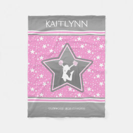 Cheerleader unter den Sternen im Rosa mit IHREM Fleecedecke