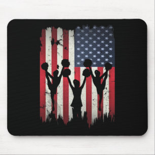 Cheerleader Usa Amerikanische Flagge 4. Juli Cheer Mousepad