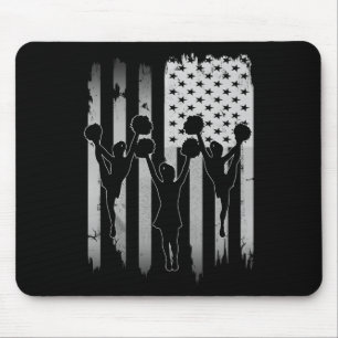 Cheerleader Usa Amerikanische Flagge 4. Juli Cheer Mousepad