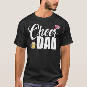 Cheerleader Vater Beer Pompom Proud Papa Coach Fat T-Shirt