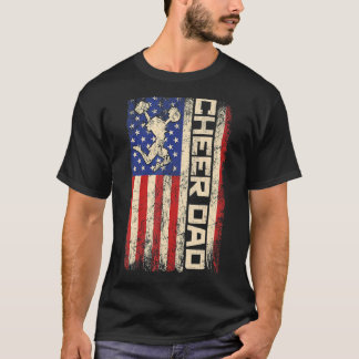 Cheerleader Vater Cheer Vater American Flag Vater T-Shirt