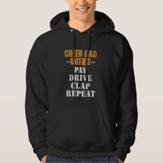 Cheerleader Vater Duties Pay Drive Clap Funny Chee Hoodie