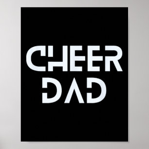 Cheerleader-Vater Royal Blau Cheerleading Poster