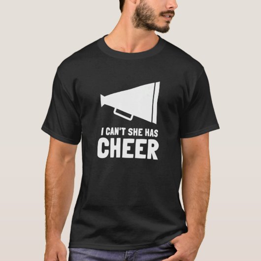 Cheerleader Vater Vater ich kann sie nicht T-Shirt (Vorderseite)
