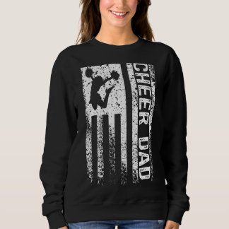 Cheerleader Vater Vintag American Flag Vater Cheer Sweatshirt