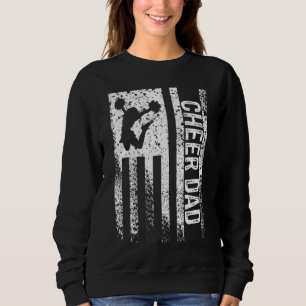Cheerleader Vater Vintag American Flag Vater Cheer Sweatshirt