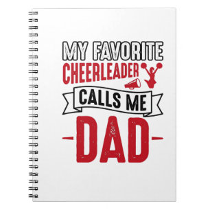 Cheerleader-Vater Vintage-Gravur-Shirt-Design_1 Notizblock