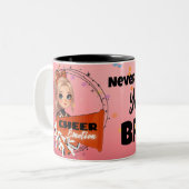 Cheerleader, vergiss nie, dass du Tasse BRAVE bist (Vorderseite Links)