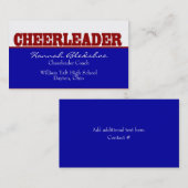 Cheerleader-Visitenkarte Visitenkarte (Vorne/Hinten)