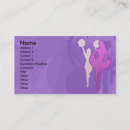 CHEERLEADER-VISITENKARTEN VISITENKARTE (Vorderseite)