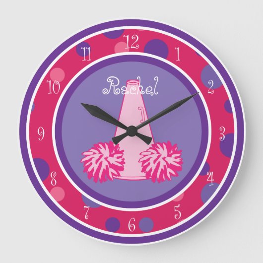 Cheerleader Wall Clock Große Wanduhr (Vorderseite)