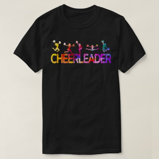 Cheerleader Wasserfarbe T-Shirt (Design vorne)
