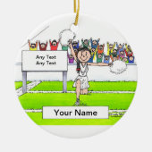 Cheerleader - Weibchen Keramikornament (Vorne)