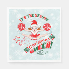 Cheerleader Weihnachts-Party Serviette