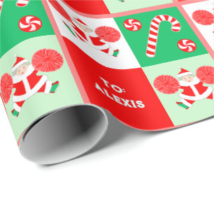 Cheerleader-Weihnachtsfeier Geschenkpapier