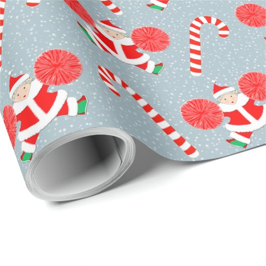 Cheerleader-Weihnachtsgeschenk Geschenkpapier (Rolleneckpunkt)