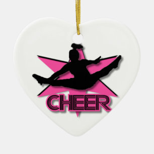 Cheerleader-Weihnachtsverzierung Keramik Ornament