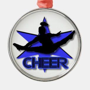 Cheerleader-Weihnachtsverzierung Silbernes Ornament